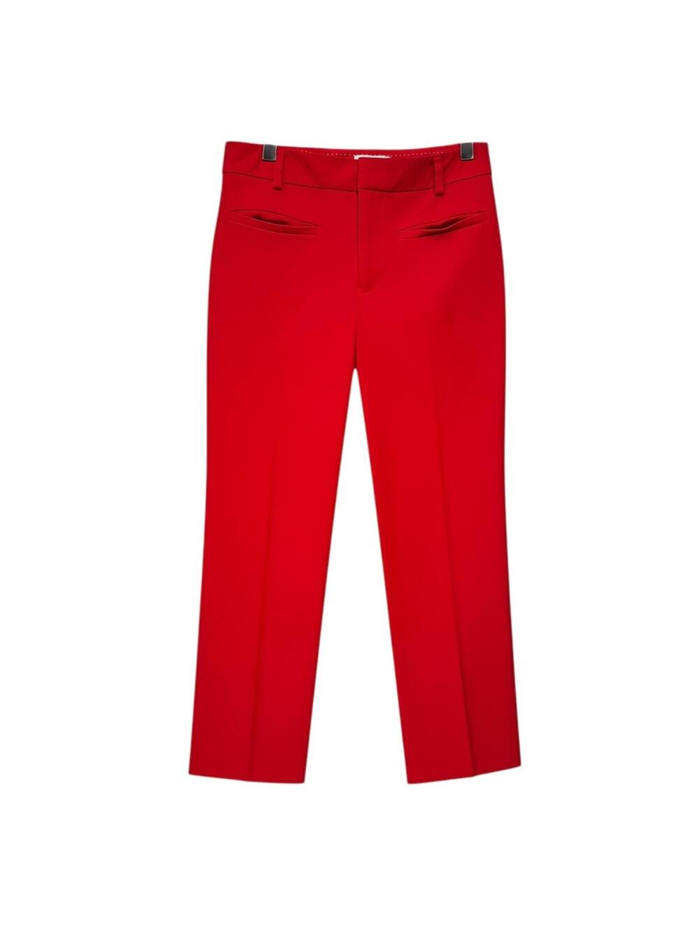 Maeve by Anthropologie Red Slim Ankle Pants